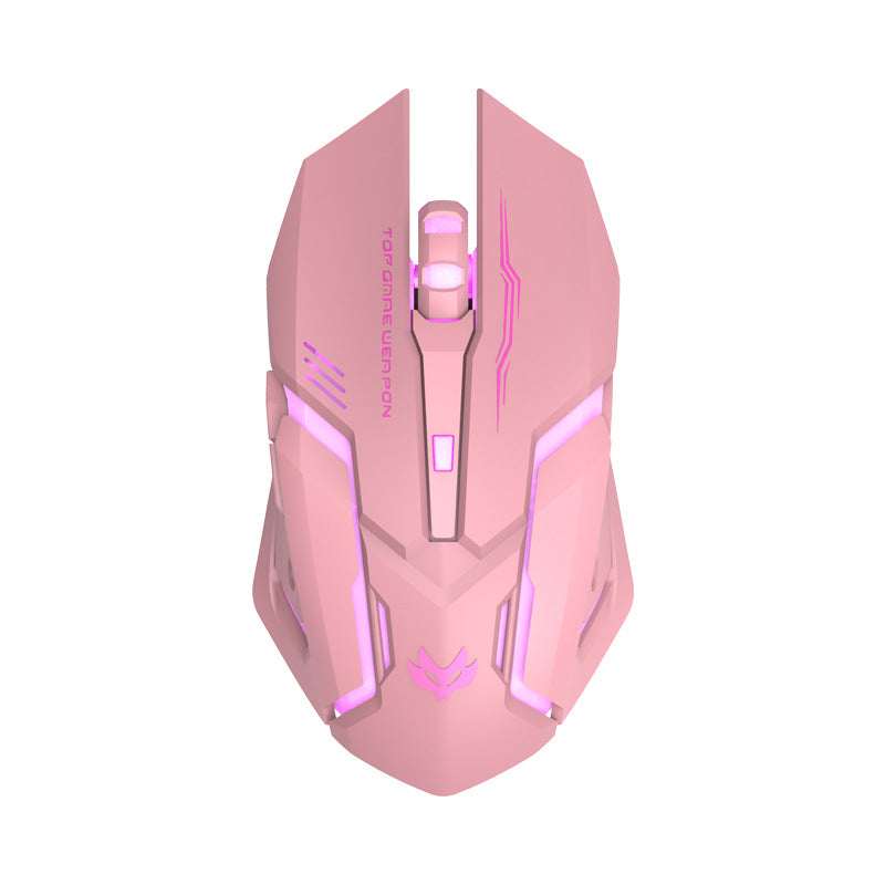 Wireless Silent Gaming Mouse - Rechargeable Ergonomic 6-Button Mouse