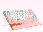 87-Key RGB Mechanical Gaming Keyboard - Green Switch TKL with Metal Panel