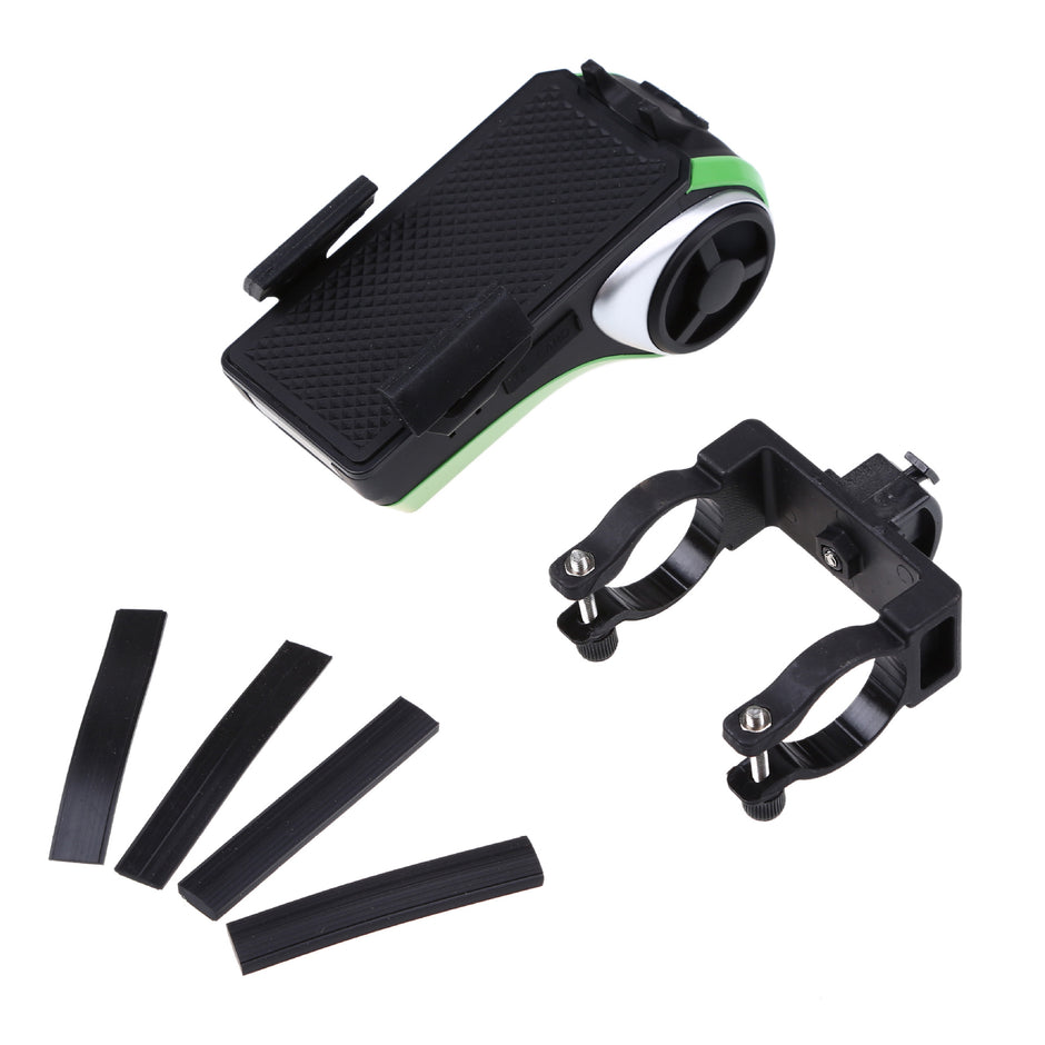 5-in-1 Bicycle Light - LED Light, Bluetooth Speaker, Power Bank & Phone Holder
