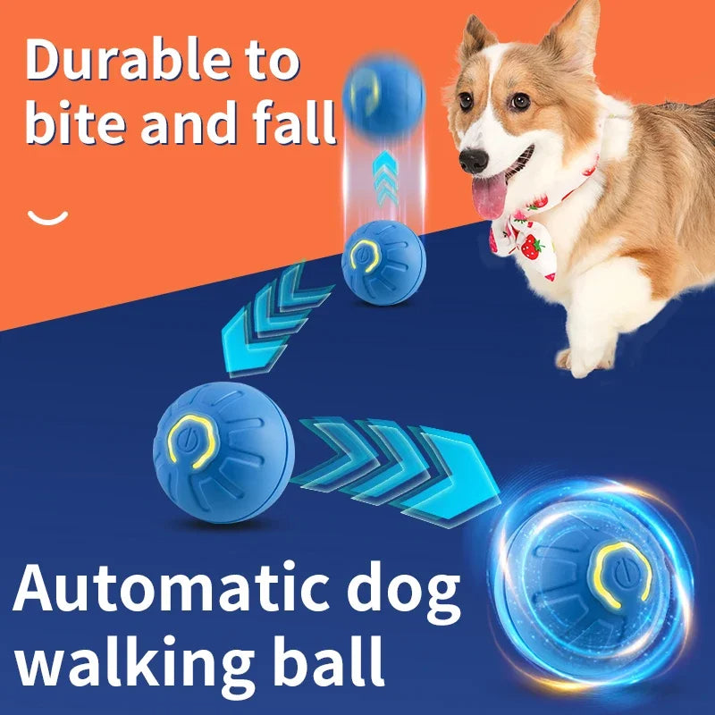 Smart Interactive Pet Toy Ball - USB Rechargeable Automatic Rolling Ball for Dogs and Cats