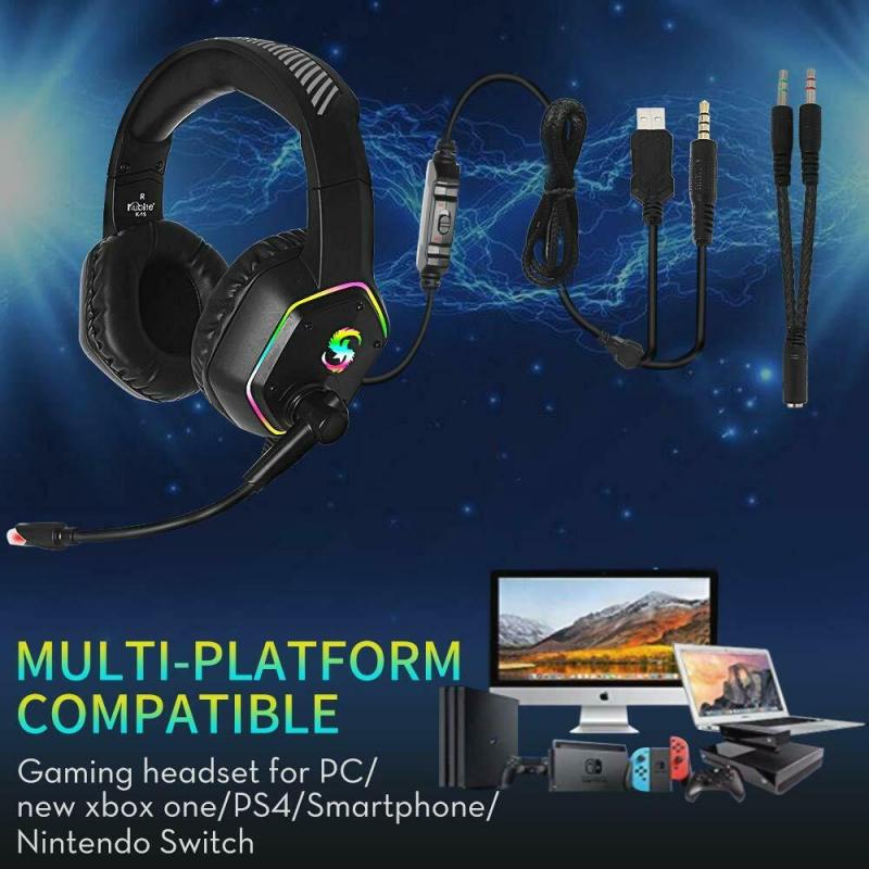 Pro Gaming Headset 7.1 Surround Sound - RGB LED Multi-Platform