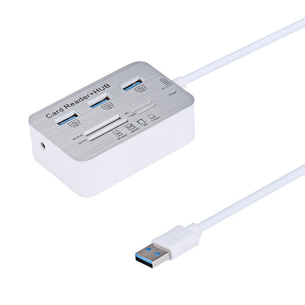 USB 3.0 Hub 4-Port with SD Card Reader - 5Gbps High Speed Data Transfer Splitter