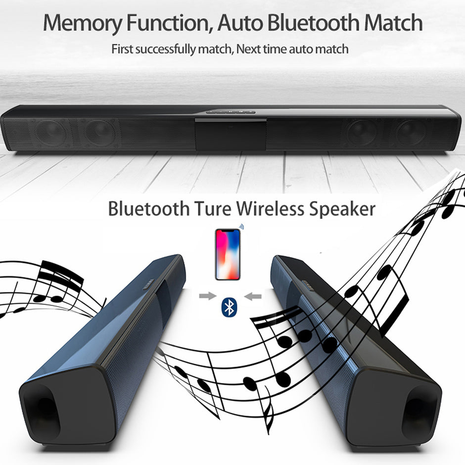 Home Theater Soundbar - Bluetooth Sound System with Remote Control