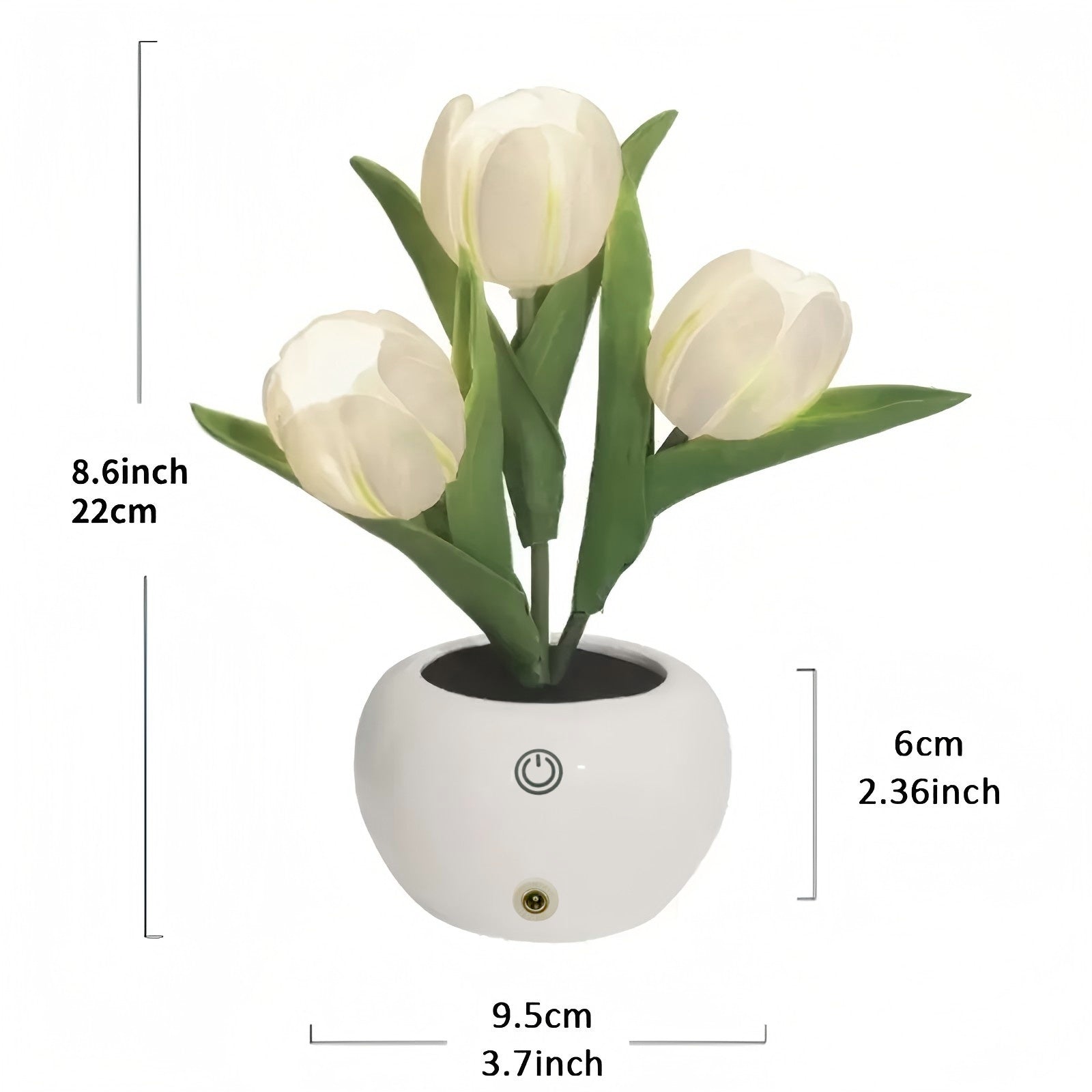 Tulip Lamp - LED Flower Table Lamp with Dimmable Touch Control | USB Rechargeable Night Light