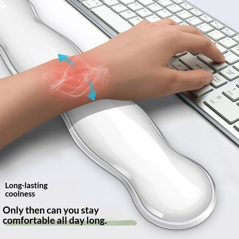 Silicone Keyboard Wrist Rest - Cool Touch Ergonomic Support Pad