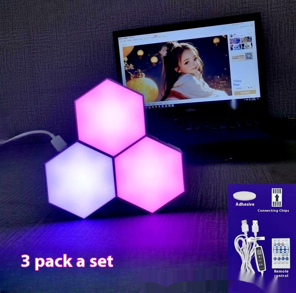 Modular RGB Wall Light Panels - App Controlled Gaming Atmosphere Lighting