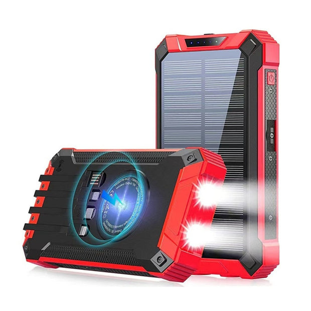 20000mAh Solar Wireless Power Bank - Outdoor Portable Charger