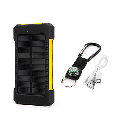 Solar Power Bank 8000mAh - Waterproof Outdoor Portable Charger