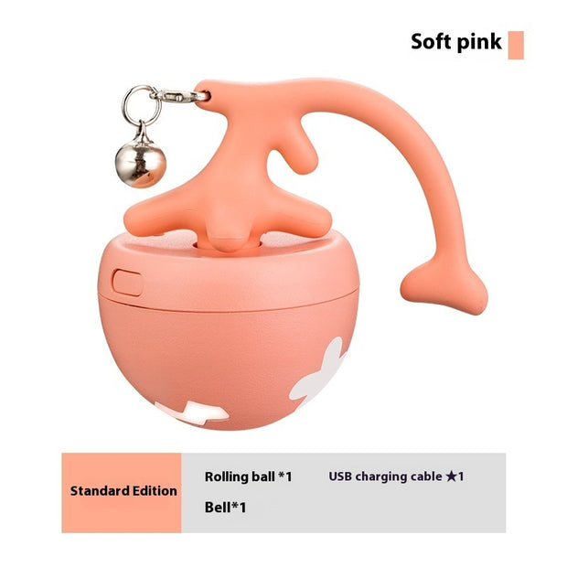 Smart Interactive Cat Toy Ball - USB Rechargeable Self-Rolling Automatic Pet Toy with Obstacle Avoidance