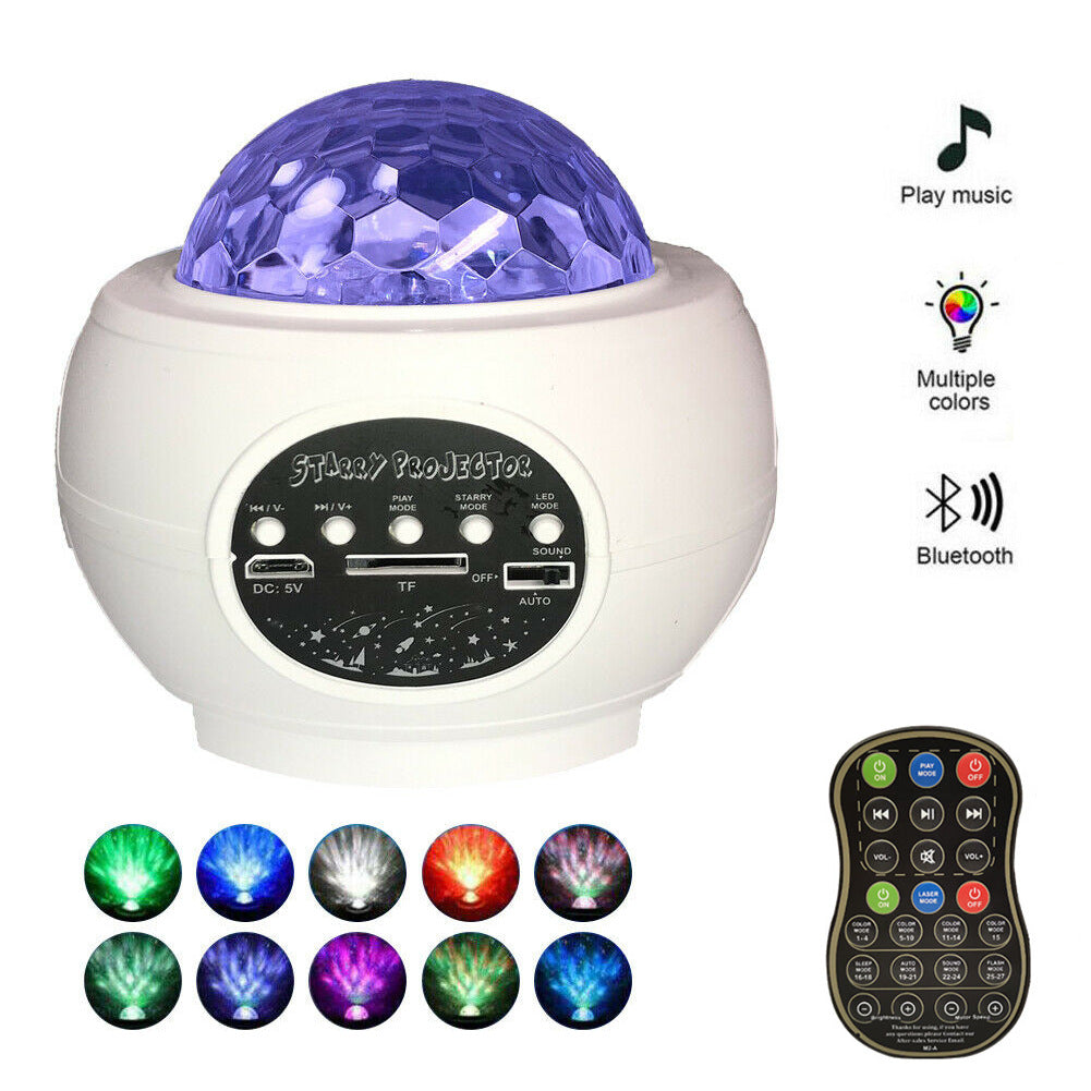 Star Ocean Wave Projector - Galaxy Night Light with Bluetooth Speaker