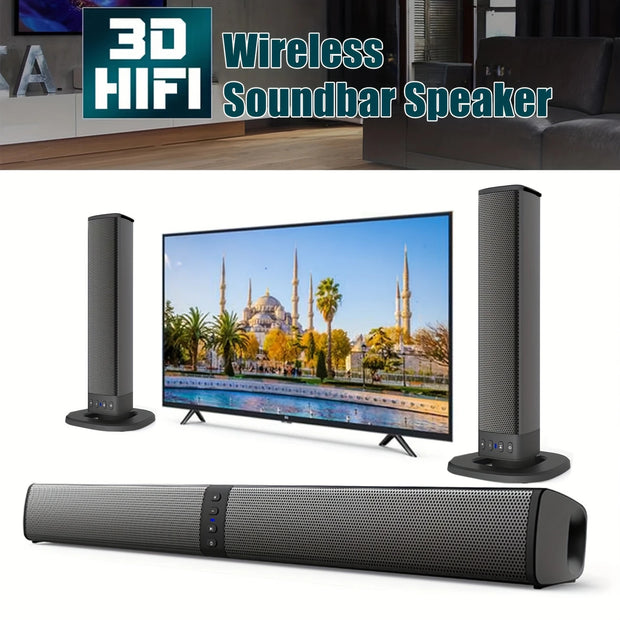 2-in-1 Soundbar - Bluetooth Home Theater Speaker System with Dual Speakers