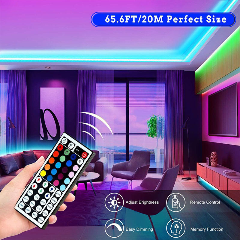 RGB LED Strip Lights - 5050 Flexible Tape for Room & TV Decor