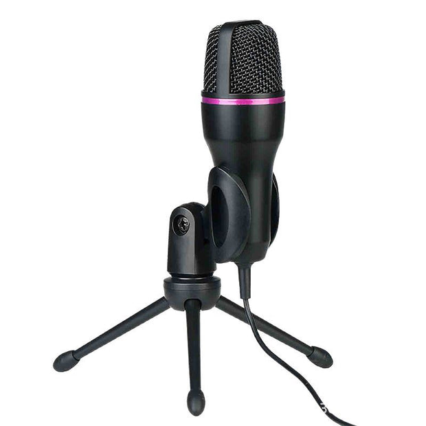 USB Condenser Microphone - Desktop Tripod with Pop Filter