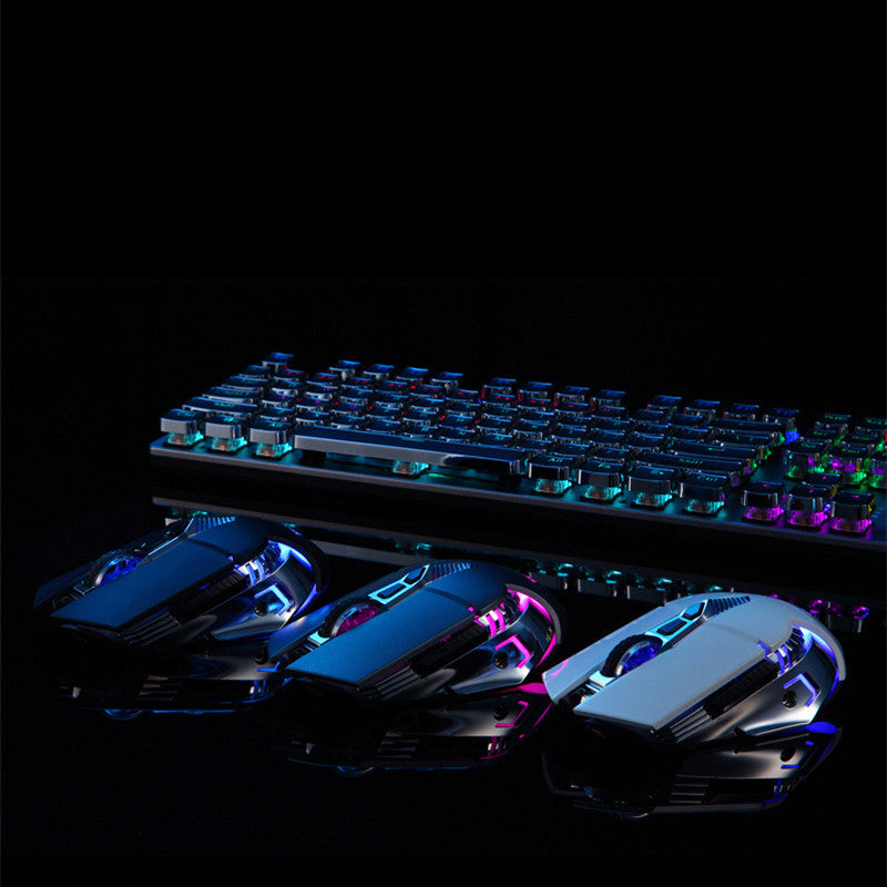 Silent Wireless Bluetooth Gaming Mouse - Rechargeable Dual Mode with 800mAh Battery