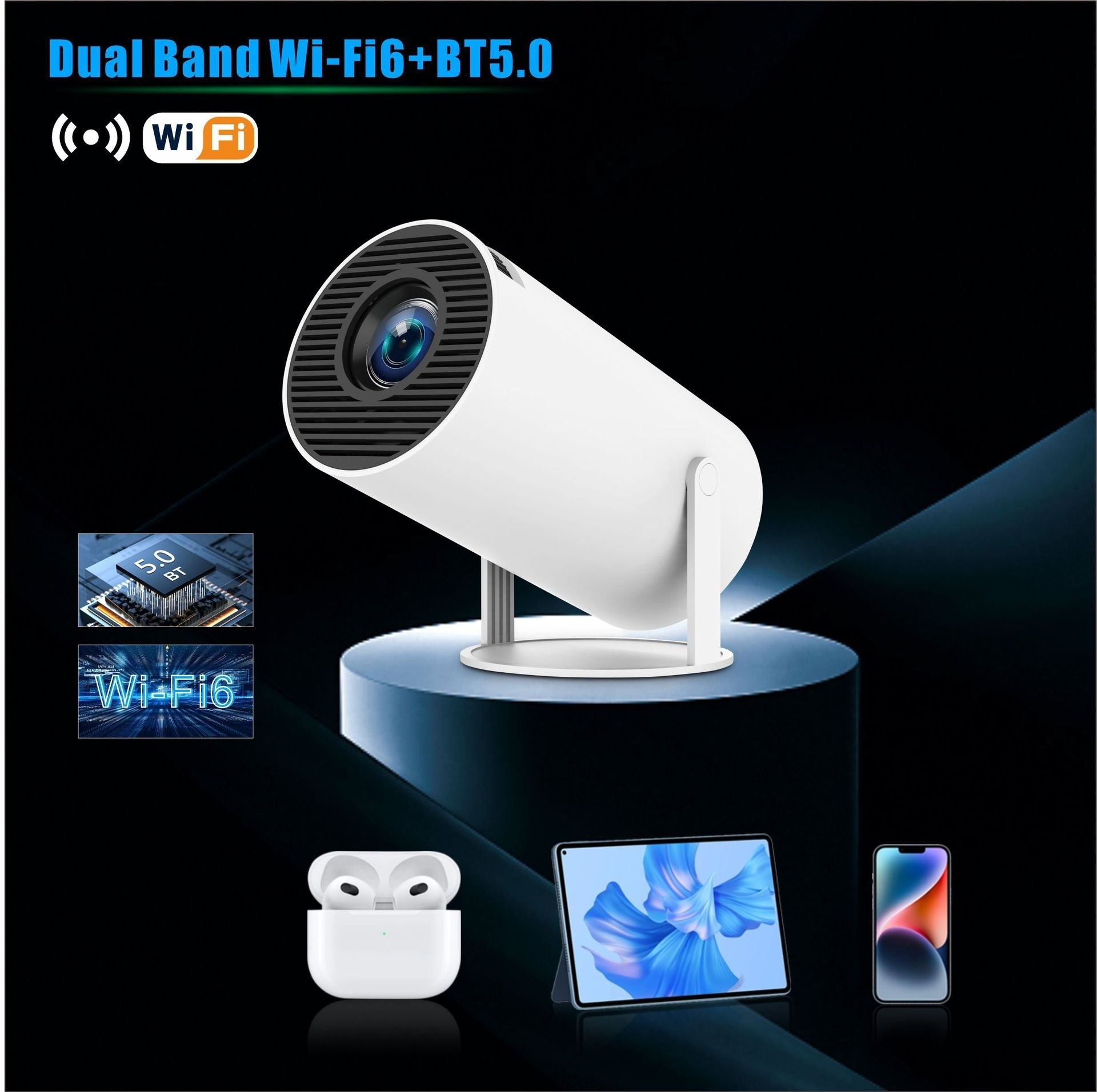 HY300 Pro Projector - Portable Home Theater Entertainment System