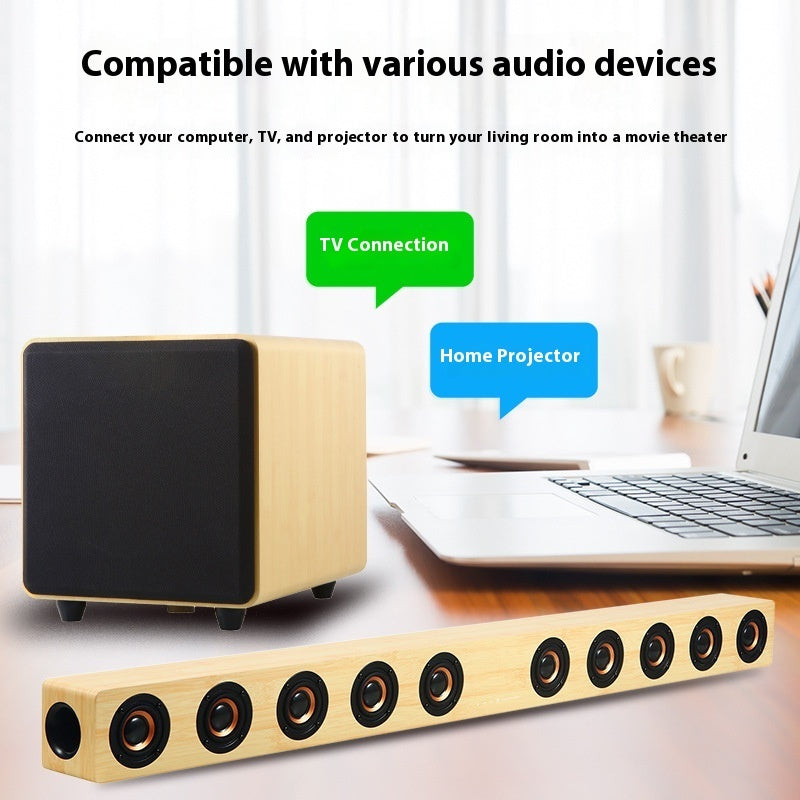 Active Subwoofer - 50W Wall-Mounted 6-Inch Home Theater Bass Speaker