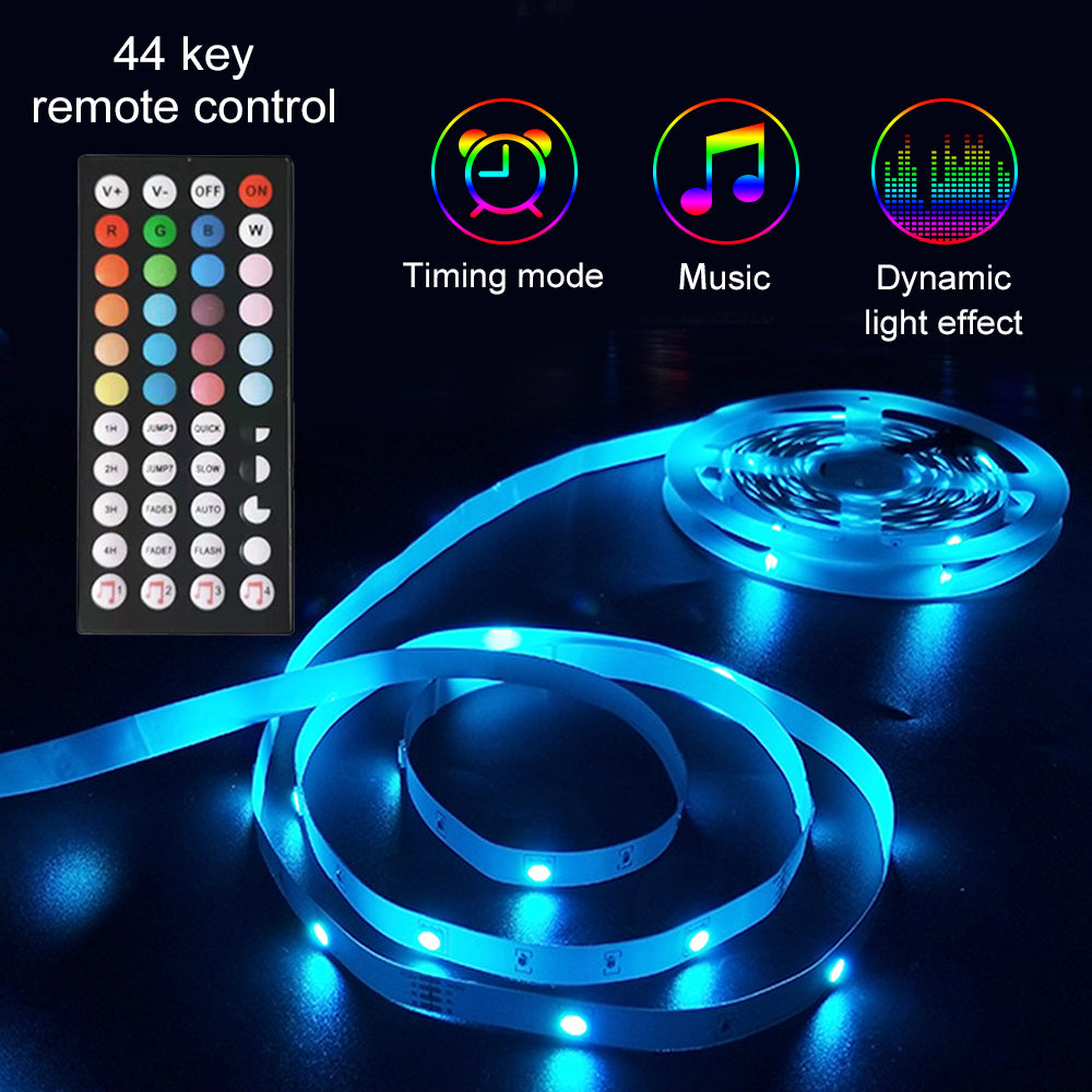RGB LED Strip Lights - 5050 Flexible Tape for Room & TV Decor