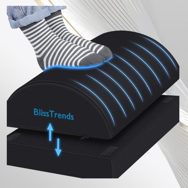 Adjustable Memory Foam Foot Rest - Ergonomic Leg Pillow with Riser