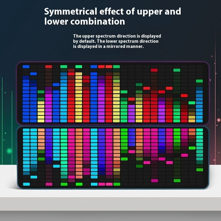 RGB Music Spectrum Clock - LED Audio Visualizer with Digital Display