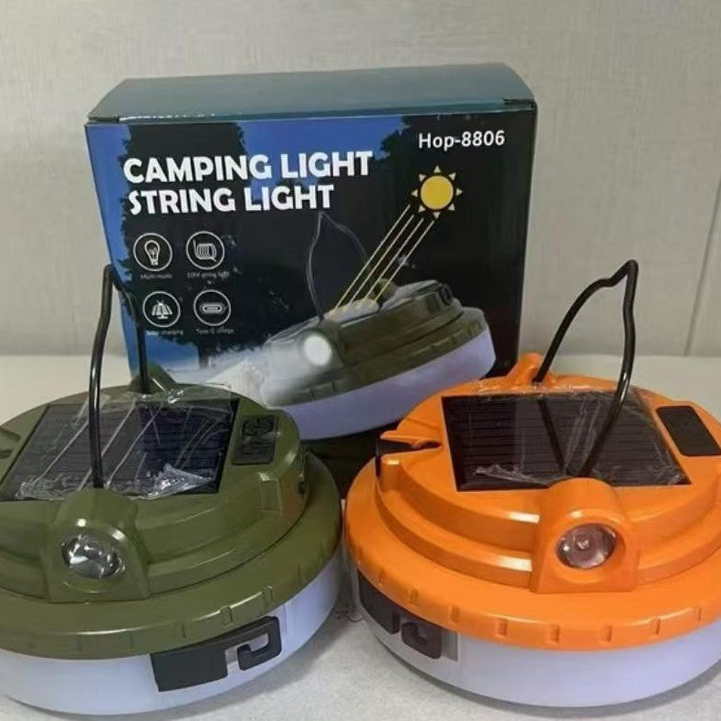 Solar LED Camping Light - Multi-Function USB Rechargeable Lantern