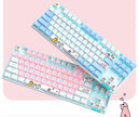 87-Key RGB Mechanical Gaming Keyboard - Green Switch TKL with Metal Panel