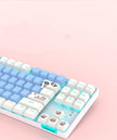 87-Key RGB Mechanical Gaming Keyboard - Green Switch TKL with Metal Panel