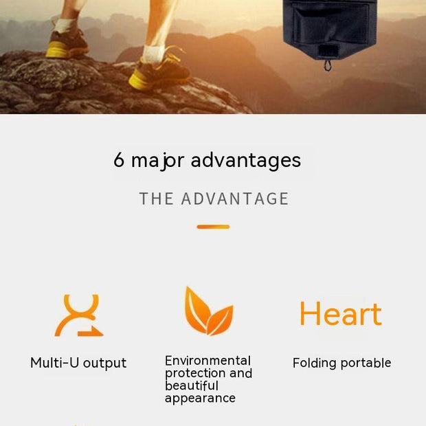 Portable Solar Panel Charger - Monocrystalline Outdoor Power Bank