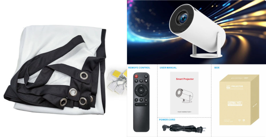 HY300 Pro Projector - Portable Home Theater Entertainment System