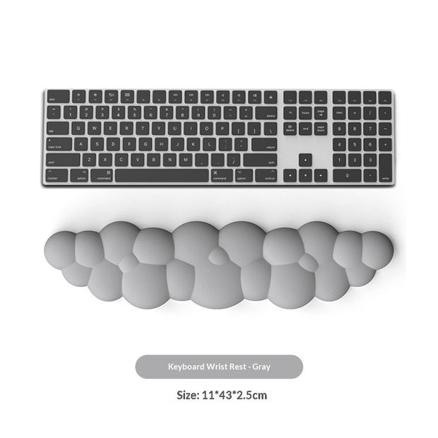 Cloud Wrist Rest Mouse Pad - Ergonomic Keyboard Support Cushion
