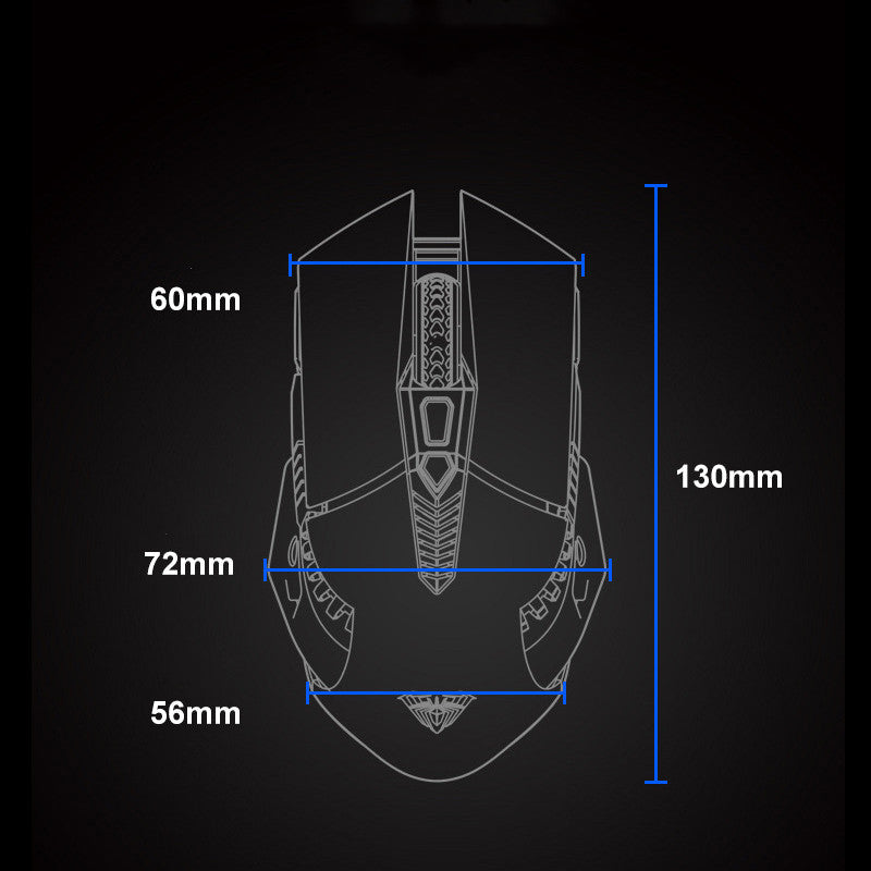 Silent Wireless Bluetooth Gaming Mouse - Rechargeable Dual Mode with 800mAh Battery