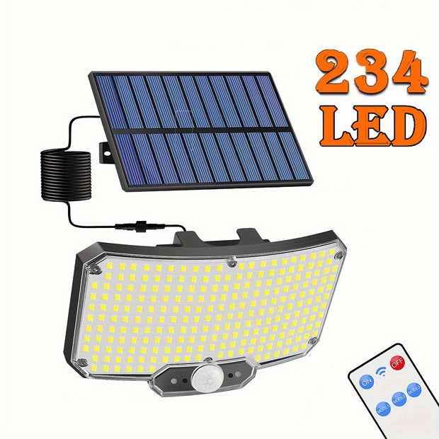 234 LED Solar Street Light - Waterproof Motion Sensor Security Light with Remote Control