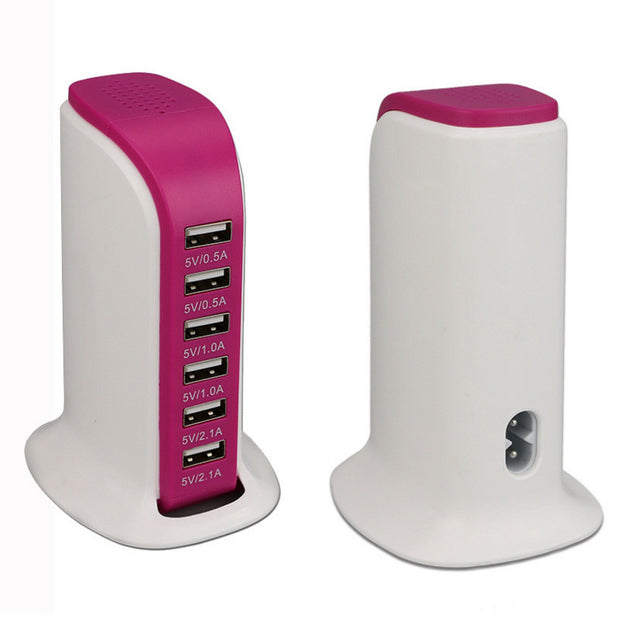 6-Port USB Power Strip Charger - Multi-Device Charging Station