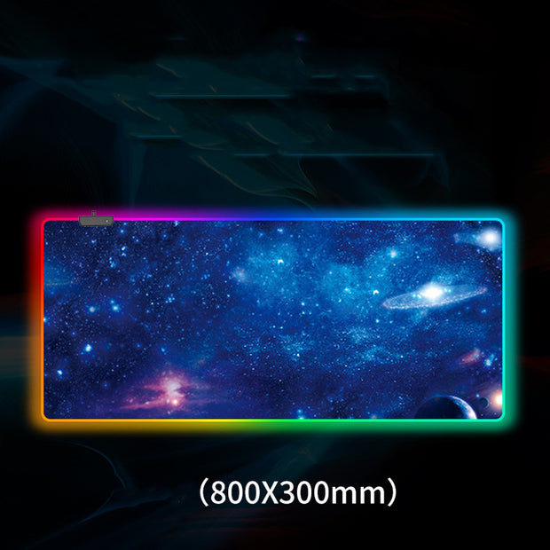 RGB LED Gaming Mouse Pad - Oversized Luminous Desk Mat with Multiple Lighting Colors