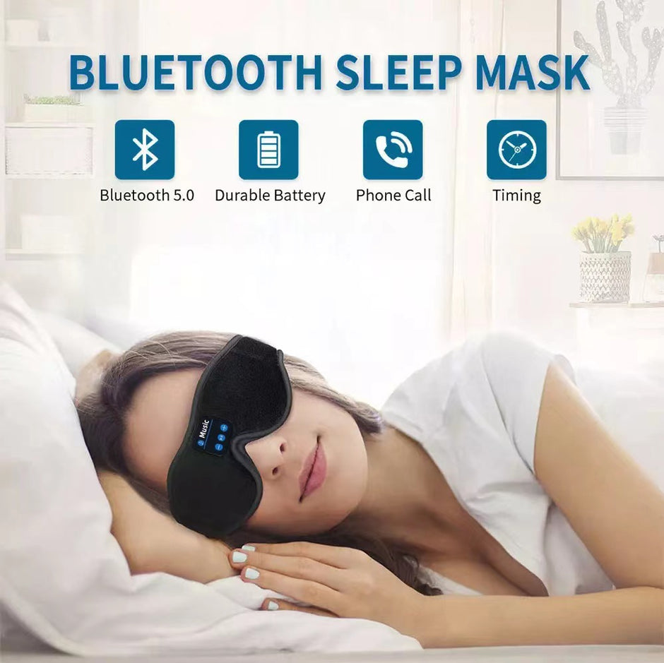 Bluetooth Sleep Mask - 5.0 Wireless Music Eye Mask with Memory Foam