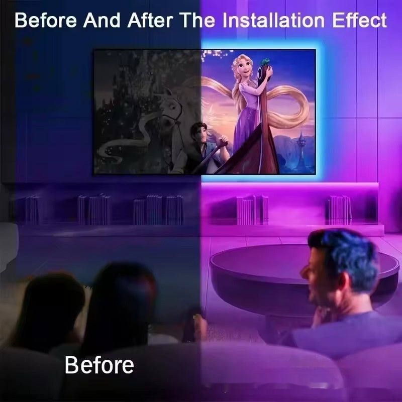 RGB LED Light Strip - USB Bluetooth App Controlled Ambient Lighting
