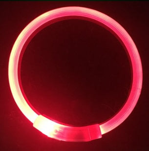 USB Rechargeable LED Dog Collar - Light Up Safety Collar with 3 Flash Modes for Night Walking