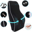 Memory Foam Lumbar Support - Slow Rebound Back Cushion for Car & Office