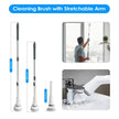 Electric Spin Scrubber - Cordless Rechargeable Telescopic Cleaning Brush with 6 Replaceable Heads