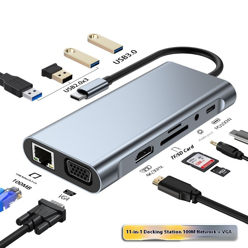 USB-C Docking Station - Multi-Port Hub Adapter for Laptop