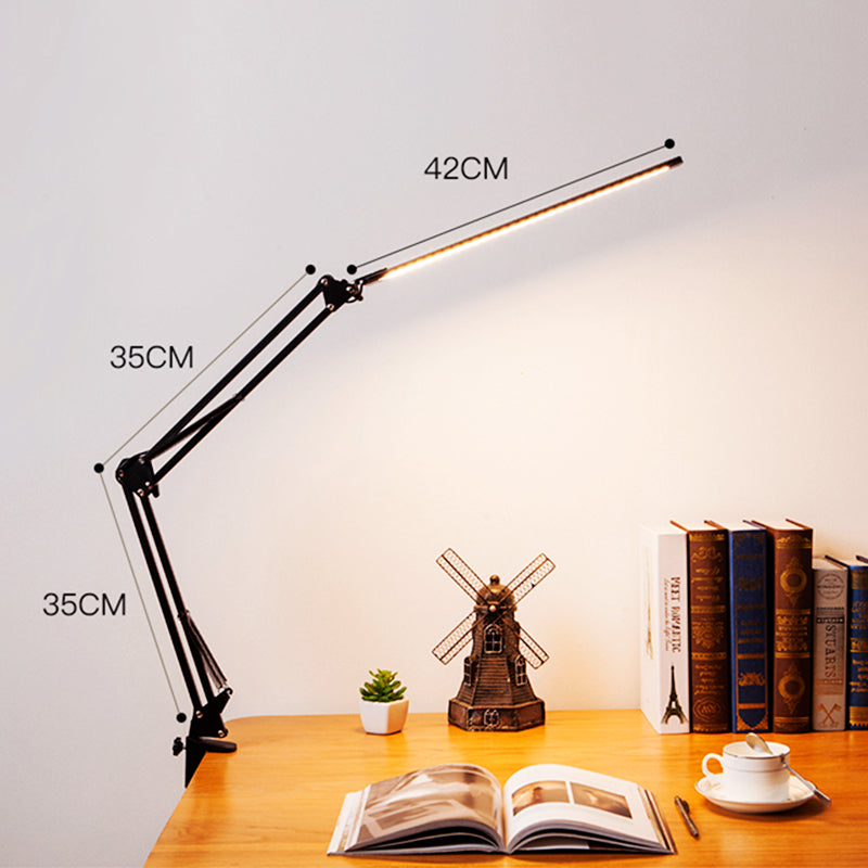LED Desk Lamp - Adjustable Clip-On Work Light with 3 Colors