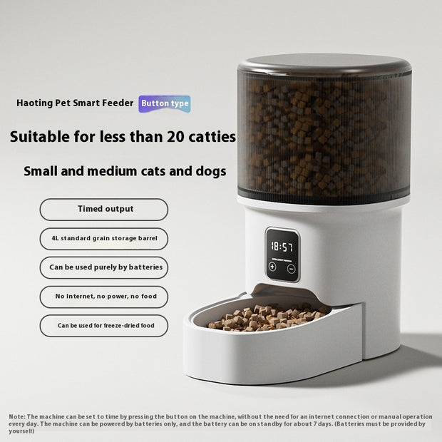 Smart Automatic Pet Feeder 4L - WiFi App Control Cat Food Dispenser with Camera