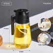470ML Olive Oil Sprayer Dispenser - 2-in-1 Glass Spray Bottle for Cooking BBQ Air Fryer