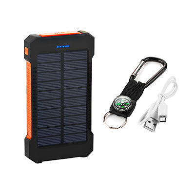 Solar Power Bank 8000mAh - Waterproof Outdoor Portable Charger