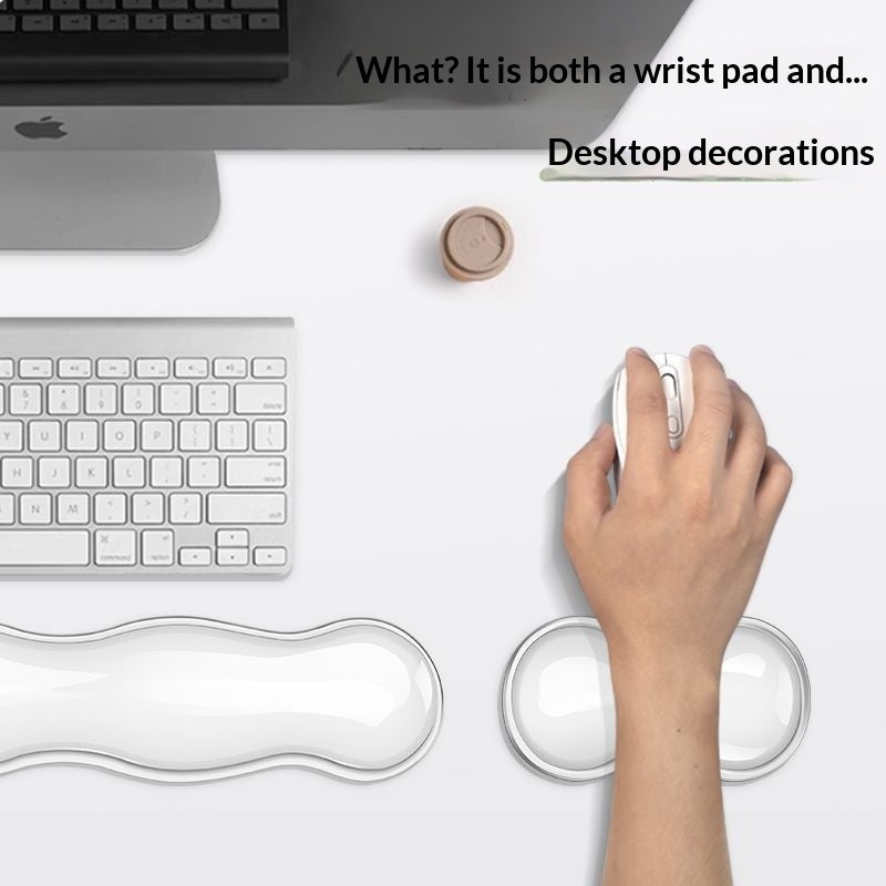 Silicone Keyboard Wrist Rest - Cool Touch Ergonomic Support Pad