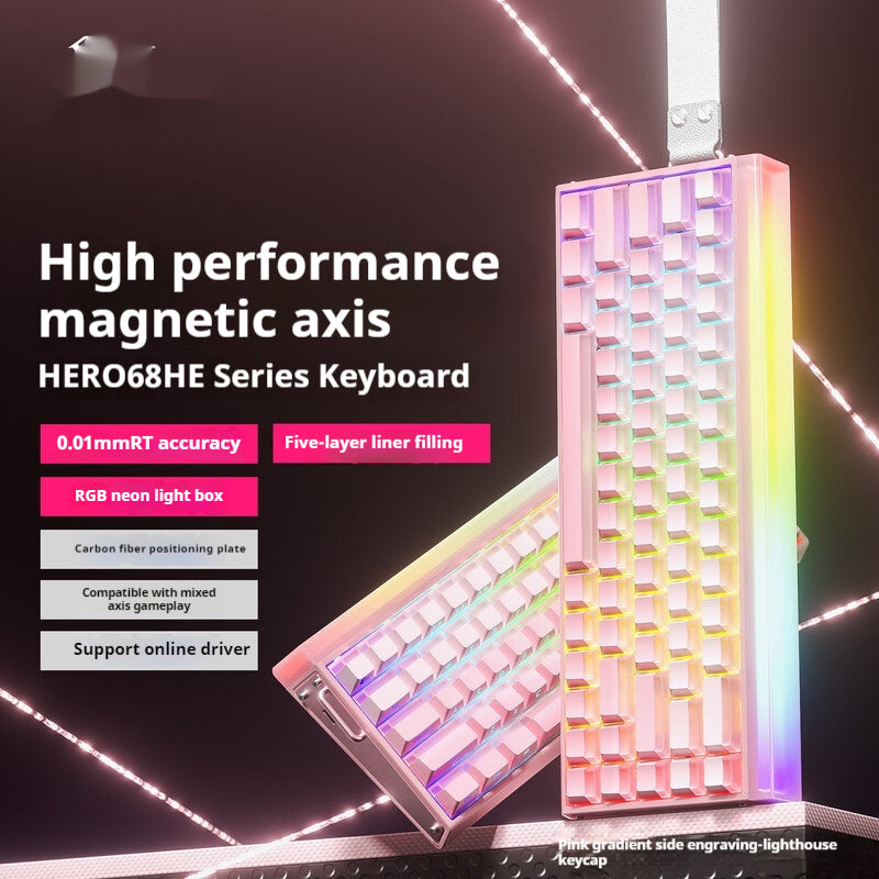 Magnetic Switch Gaming Keyboard - RGB Wired Mechanical Keyboard with Premium Keycaps