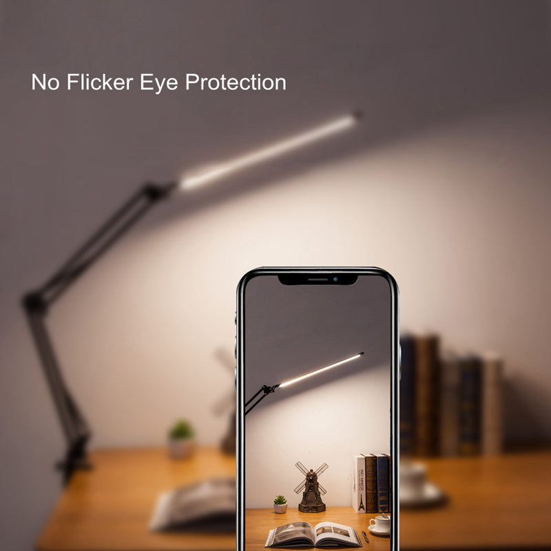 LED Desk Lamp - Adjustable Clip-On Work Light with 3 Colors