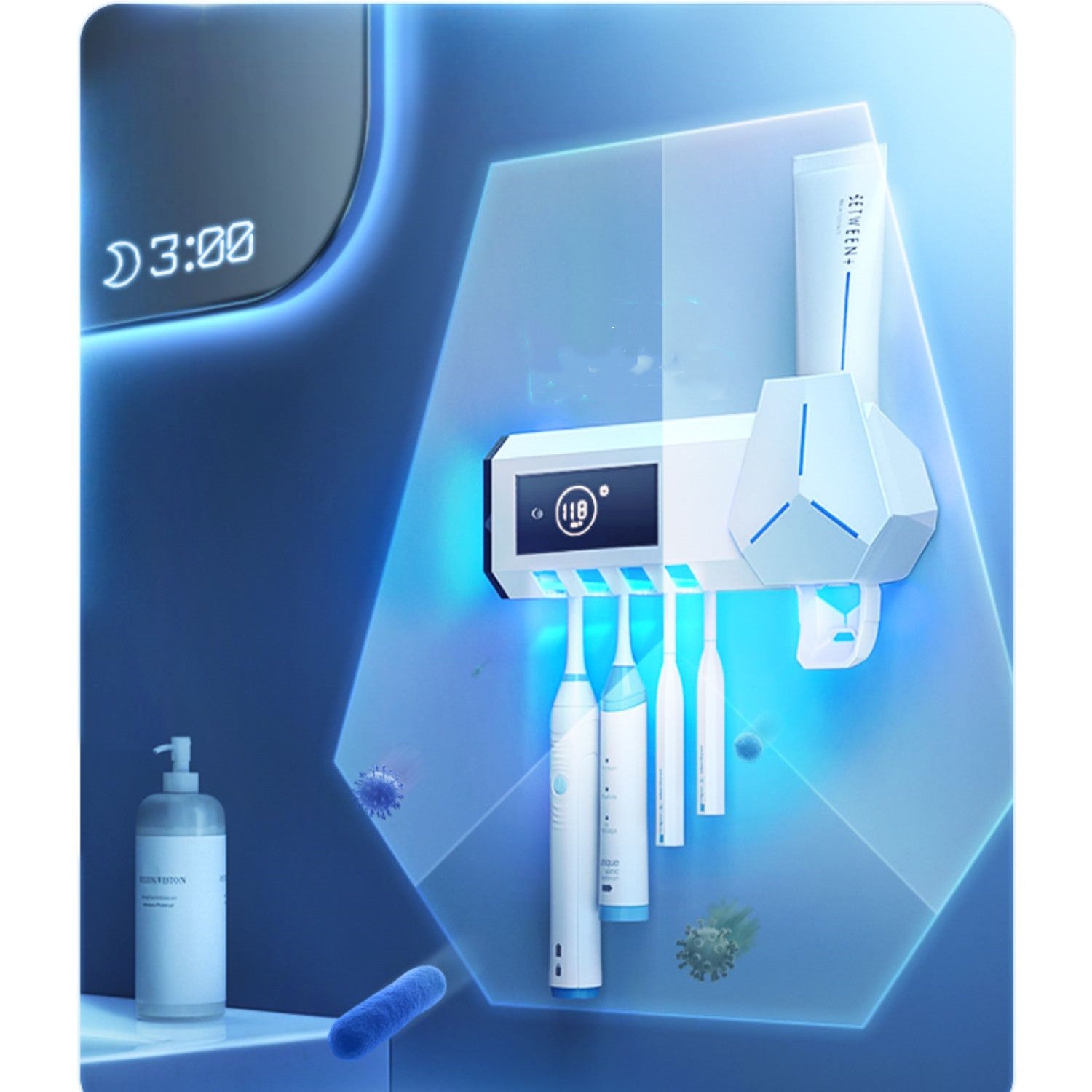 Smart Toothbrush Sterilizer - UV Sterilization Wall Mounted Automatic Toothbrush Holder