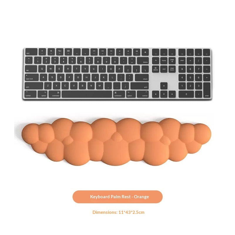Cloud Wrist Rest Mouse Pad - Ergonomic Keyboard Support Cushion