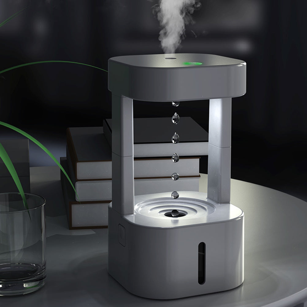 Anti-Gravity Water Drop Humidifier - 580ML Tank with LED Light