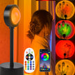 Sunset Projection Lamp - USB LED Night Light | 4 Modes Rainbow Projector for Room Decor & Photography